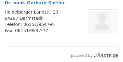 Dr med gerhard sattler