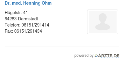 Dr med henning ohm