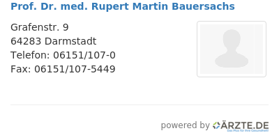 Prof dr med rupert martin bauersachs