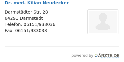 Dr med kilian neudecker