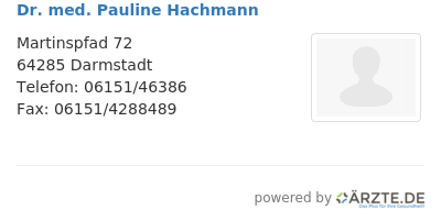 Dr med pauline hachmann