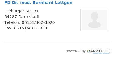 Pd dr med bernhard lettgen