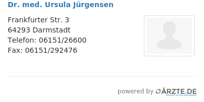 Dr med ursula juergensen