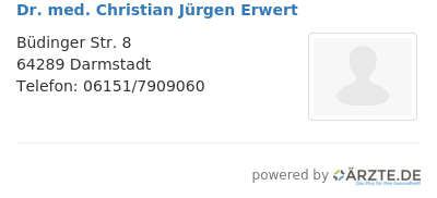 Dr med christian juergen erwert