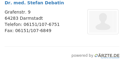 Dr med stefan debatin