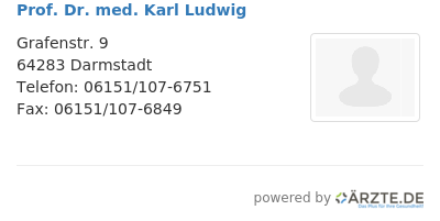 Prof dr med karl ludwig