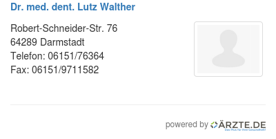 Dr med dent lutz walther