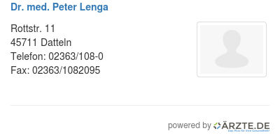 Dr med peter lenga