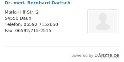 Dr med bernhard dartsch