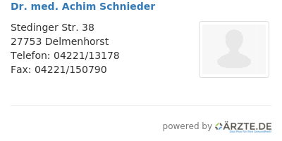 Dr med achim schnieder