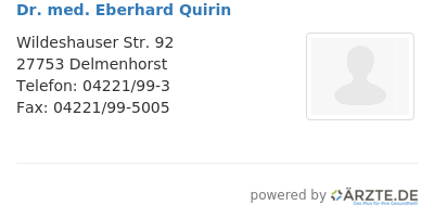 Dr med eberhard quirin