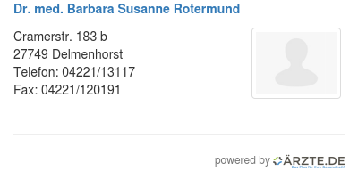 Dr med barbara susanne rotermund