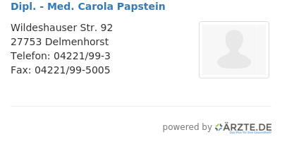 Dipl med carola papstein