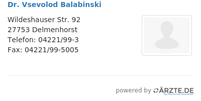 Dr vsevolod balabinski