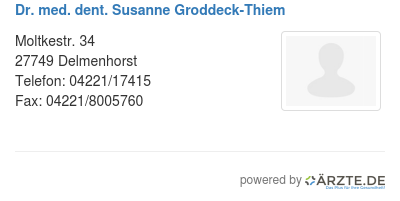 Dr med dent susanne groddeck thiem