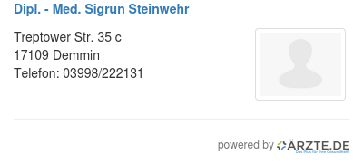 Dipl med sigrun steinwehr