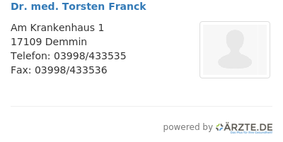 Dr med torsten franck 658341
