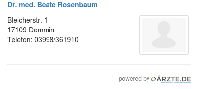 Dr med beate rosenbaum
