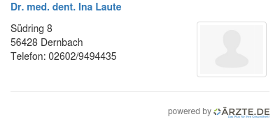 Dr med dent ina laute