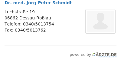 Dr med joerg peter schmidt