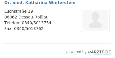 Dr med katharina winterstein
