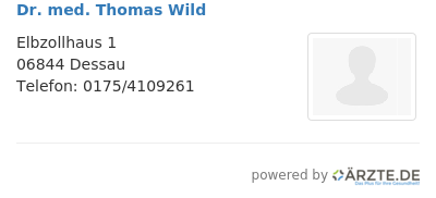 Dr med thomas wild