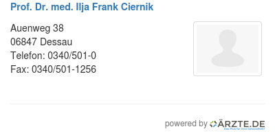 Prof dr med ilja frank ciernik