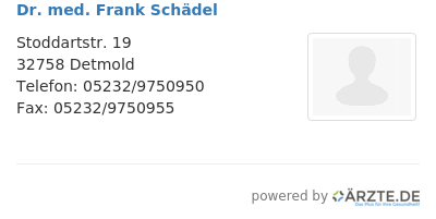 Dr med frank schaedel