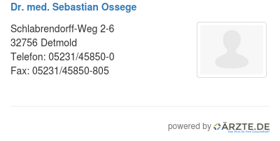 Dr med sebastian ossege