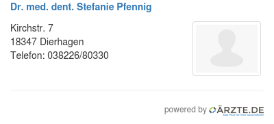 Dr med dent stefanie pfennig
