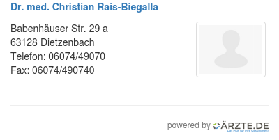Dr med christian rais biegalla