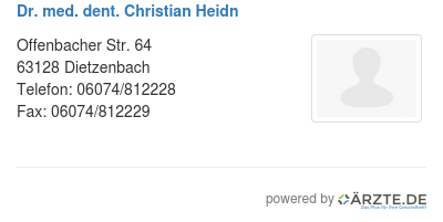 Dr med dent christian heidn