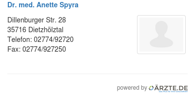 Dr med anette spyra