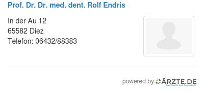 Prof dr dr med dent rolf endris