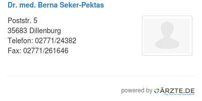 Dr med berna seker pektas