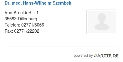 Dr med hans wilhelm szembek