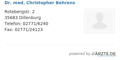 Dr med christopher behrens