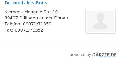 Dr med iris roos