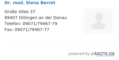 Dr med elena berret
