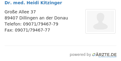Dr med heidi kitzinger