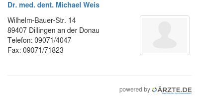 Dr med dent michael weis