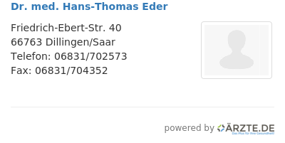 Dr med hans thomas eder