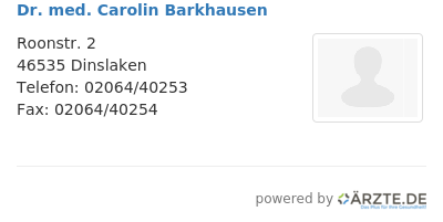 Dr med carolin barkhausen