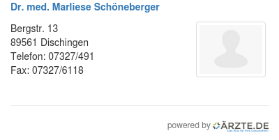 Dr med marliese schoeneberger