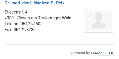 Dr med dent manfred r peix
