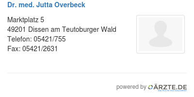 Dr med jutta overbeck