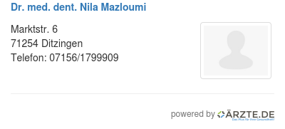 Dr med dent nila mazloumi
