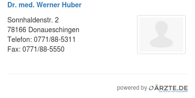 Dr med werner huber