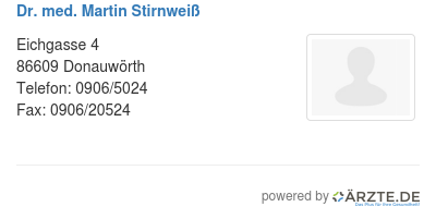 Dr med martin stirnweiss