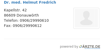Dr med helmut fredrich